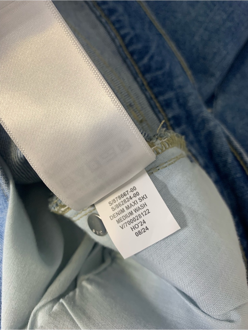 GAP 2024 Light Blue Denim Maxi Skirt size 16 - Picture 10 of 11